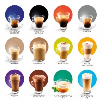 Tassimo Pod contiene 52 capsule con 4 bicchieri da latte macchiato GRATIS /& Cucchiai!
