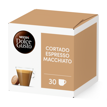 Confezione da X capsule Cortado Espresso Macchiato Maxiformato Nescaf&eacute;&reg; Dolce Gusto&reg; 