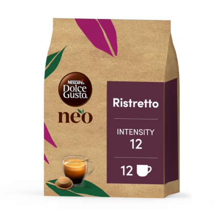 vista frontale del NEO ristretto con una capsula