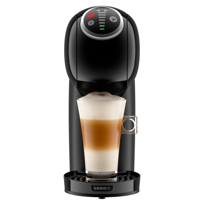 Vista frontale macchina da caffè GENIO S PLUS AUTOMATICA NERA DE'LONGHI Nescafé® Dolce Gusto® 