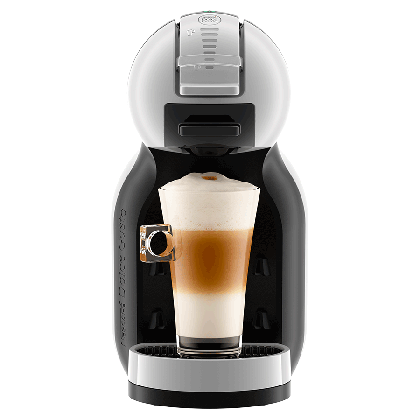 Vista frontale macchina da caffè MINI ME AUTOMATICA GREY ARTIC & BLACK DI KRUPS® Nescafé® Dolce Gusto®