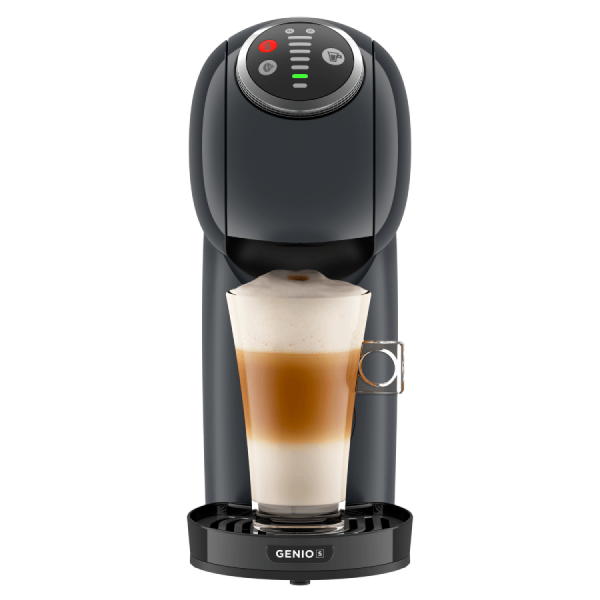 Vista frontale macchina da caffè Genio S Plus Automatica Cosmic Grey De'longhi Nescafé® Dolce Gusto®