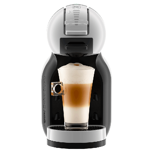 Vista frontale macchina da caffè MINI ME AUTOMATICA GREY ARTIC & BLACK DI KRUPS® Nescafé® Dolce Gusto®
