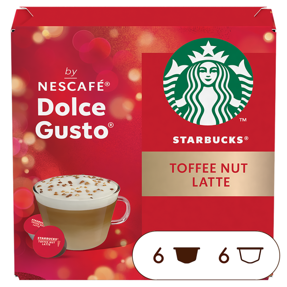 Confezione da X capsule Starbucks Toffee Nut Latte Nescafé® Dolce Gusto® 