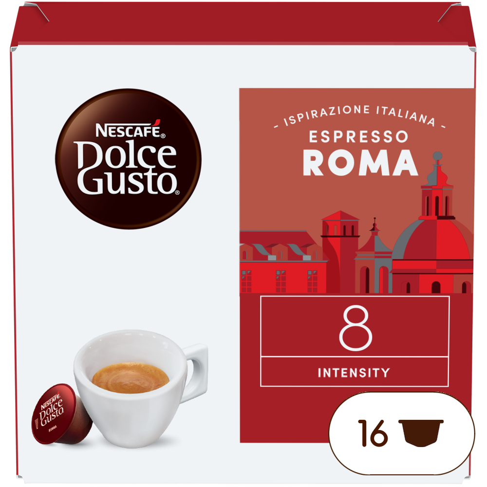 Confezione da X capsule Ispirazione Italiana Espresso Roma Nescafé® Dolce Gusto® Confezione da X capsule Ispirazione Italiana Espresso Roma Nescafé® Dolce Gusto®