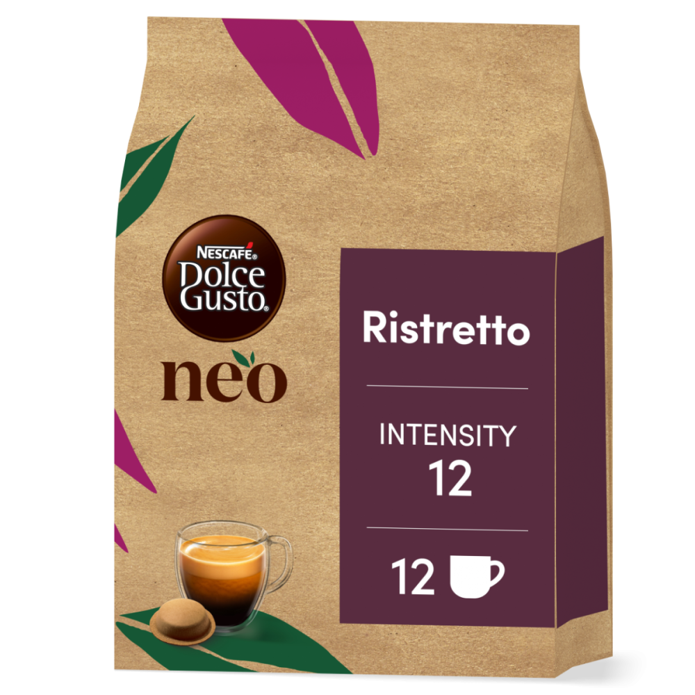 vista frontale del NEO ristretto con una capsula