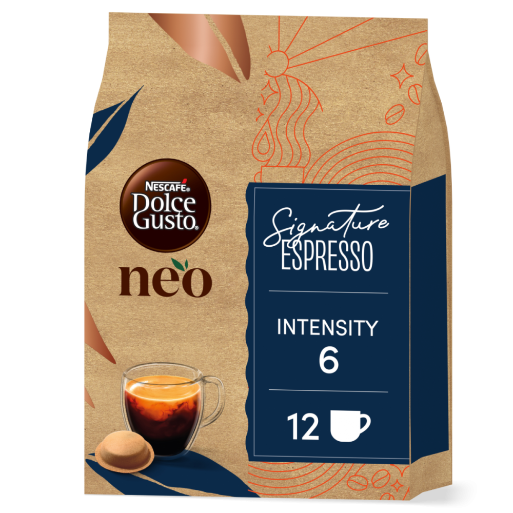 vista frontale del NEO signature espresso con una capsula
