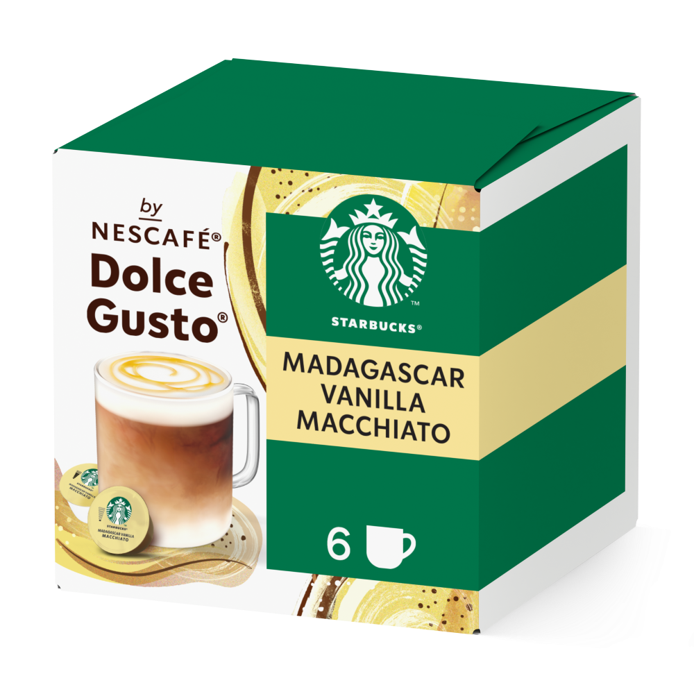 Confezione da X capsule Starbucks Madagascar Vanilla Macchiato Nescafé® Dolce Gusto® 