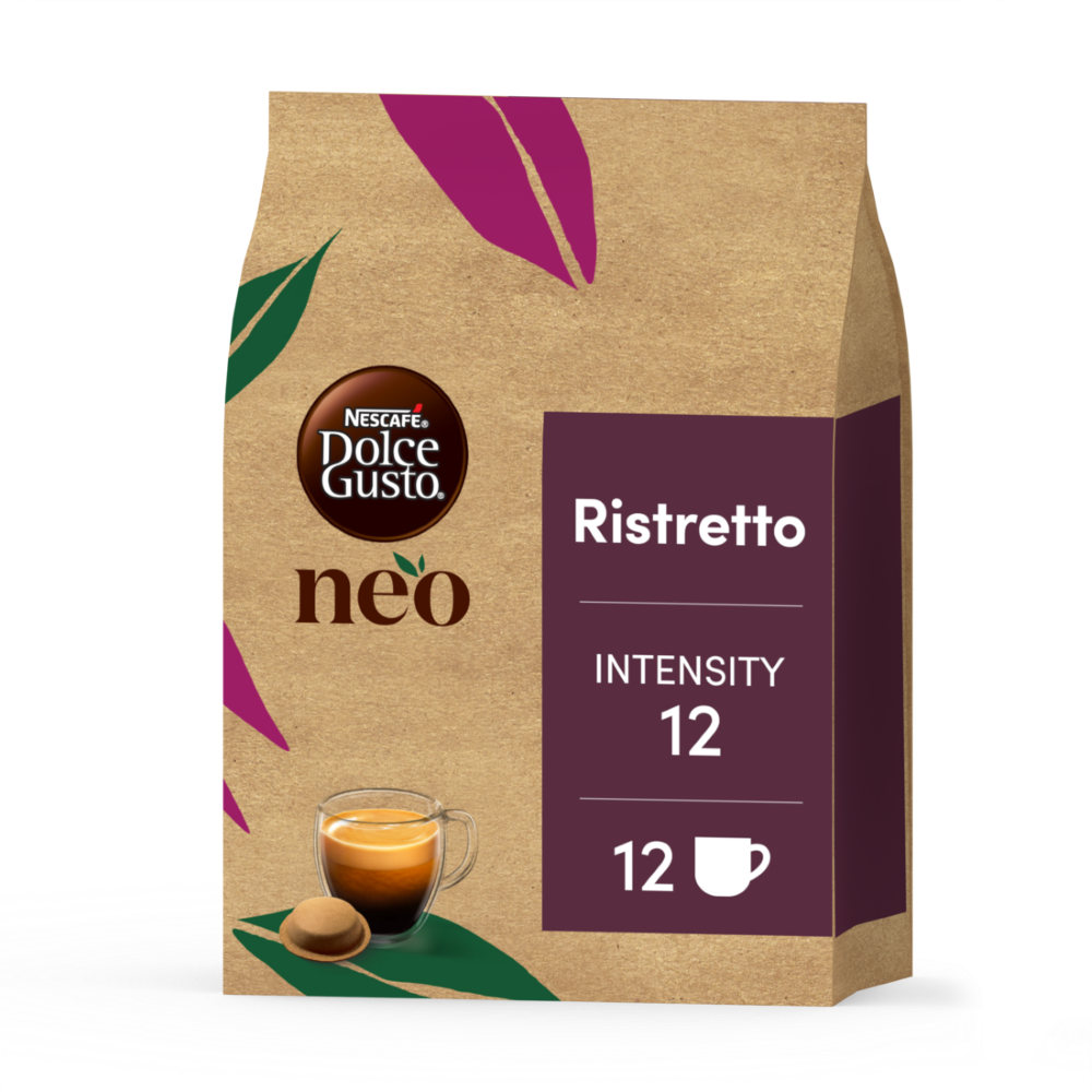 vista frontale del NEO ristretto con una capsula