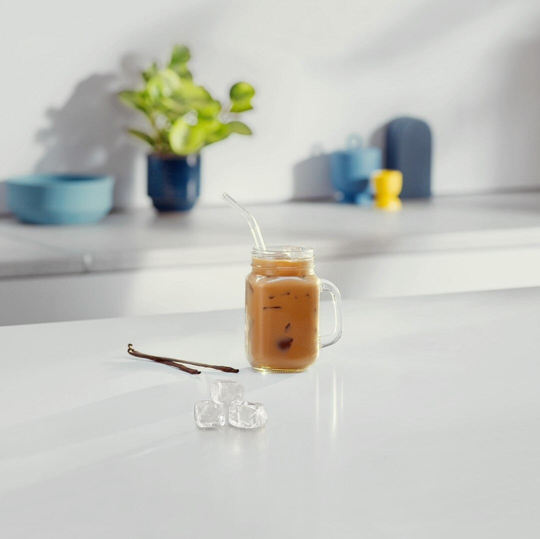 Caffè Latte ghiacciato alla vaniglia