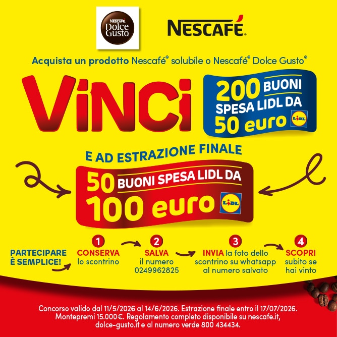 CONCORSO IN ESCLUSIVA CON LIDL: LA SPESA CHE TI RIPAGA 2026