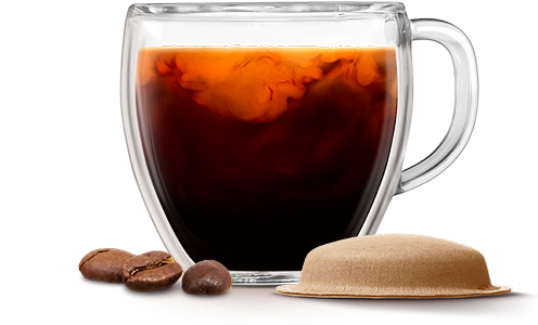 tazza di NEO signature espresso accanto a una capsula a base carta