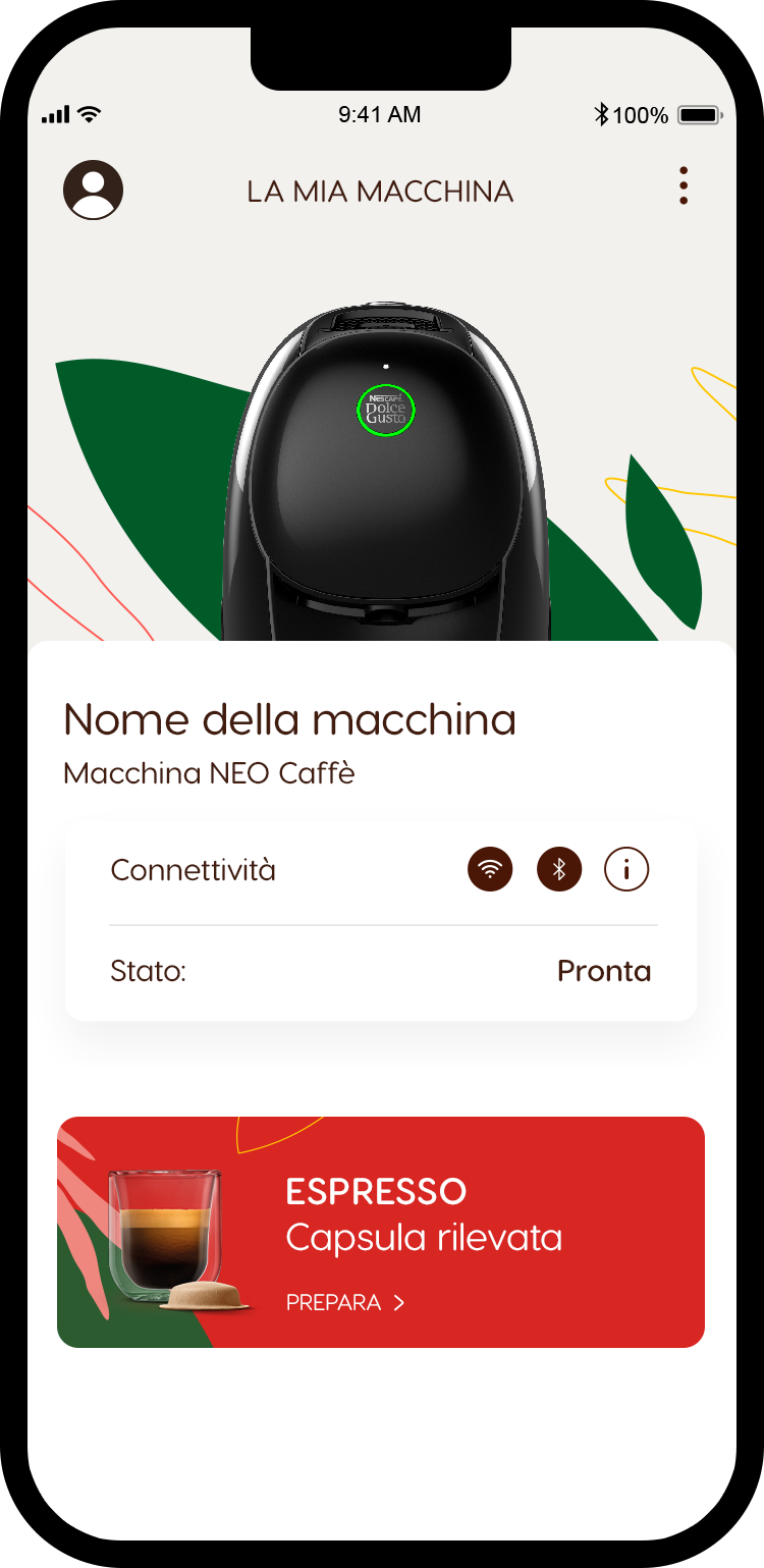 Caratteristica macchina caff&egrave;