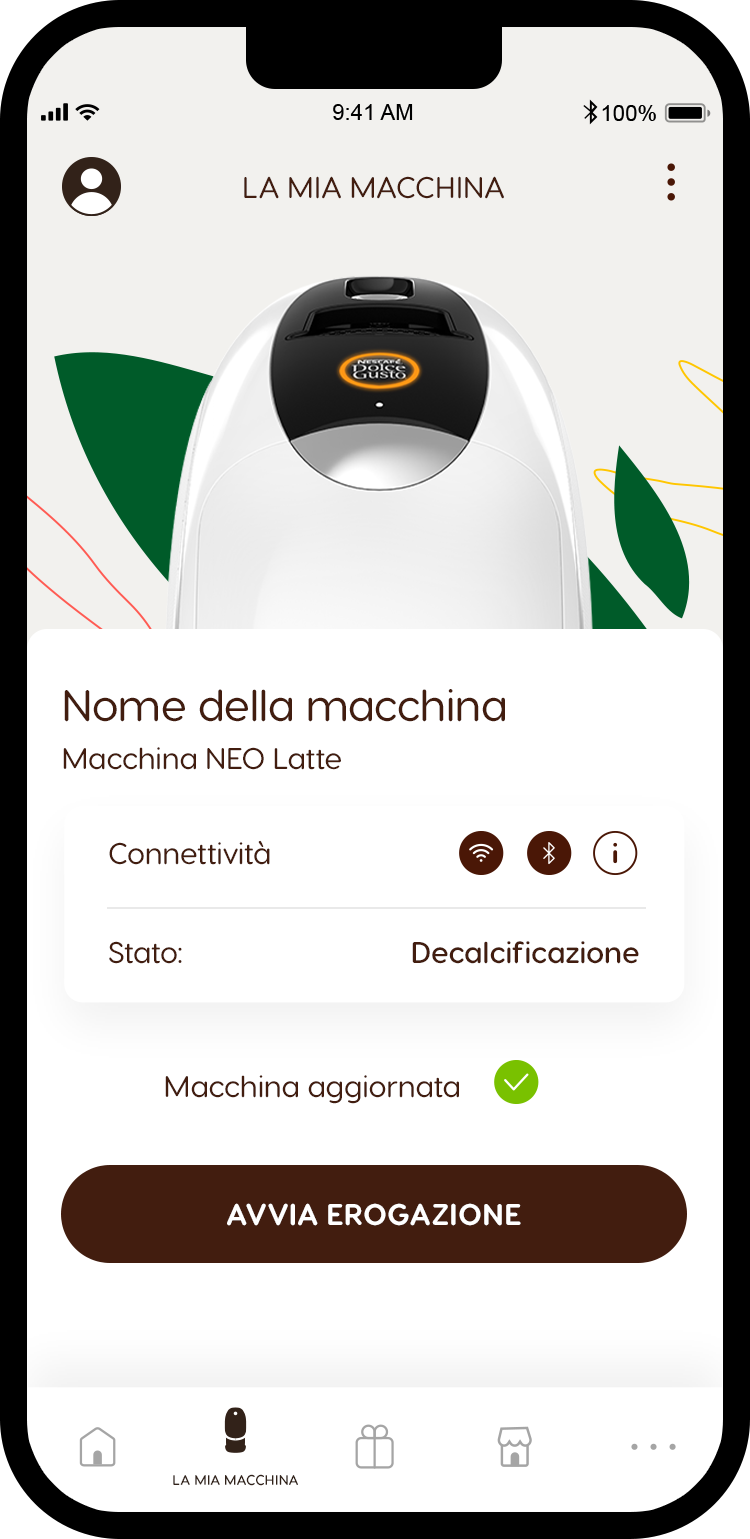 Screenshot: puoi verificare la connessione della macchina -> La mia macchina