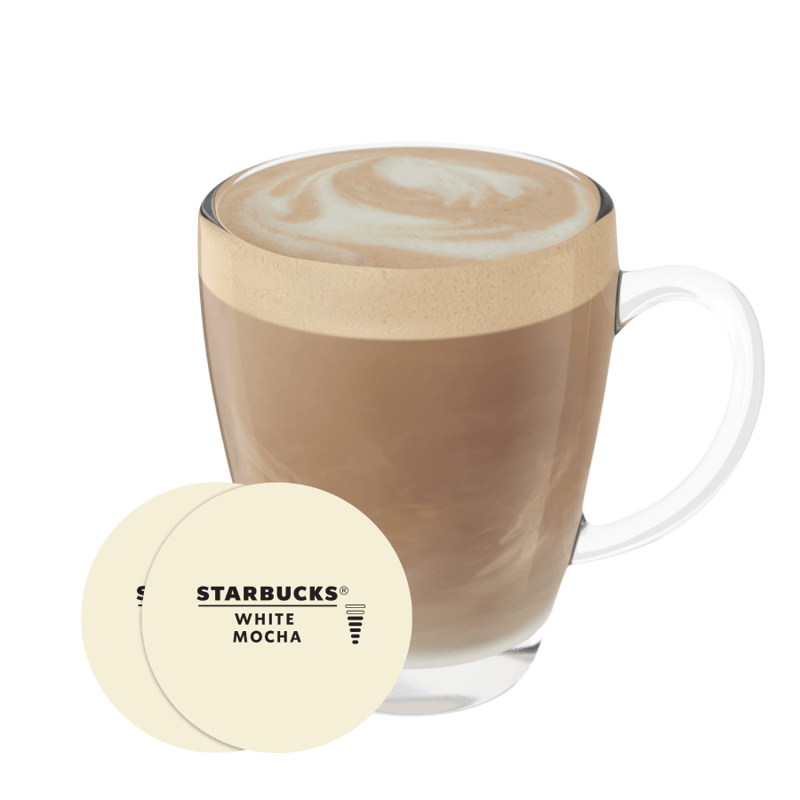 Tazza e immagine capsula Starbucks White Mocha x12 Nescafé® Dolce Gusto®