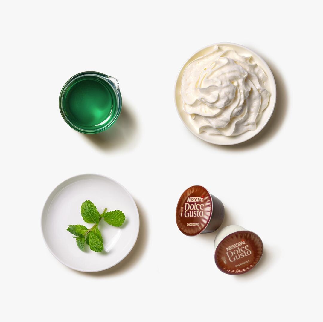 ingredients needed for making mint hot chocolate recipe