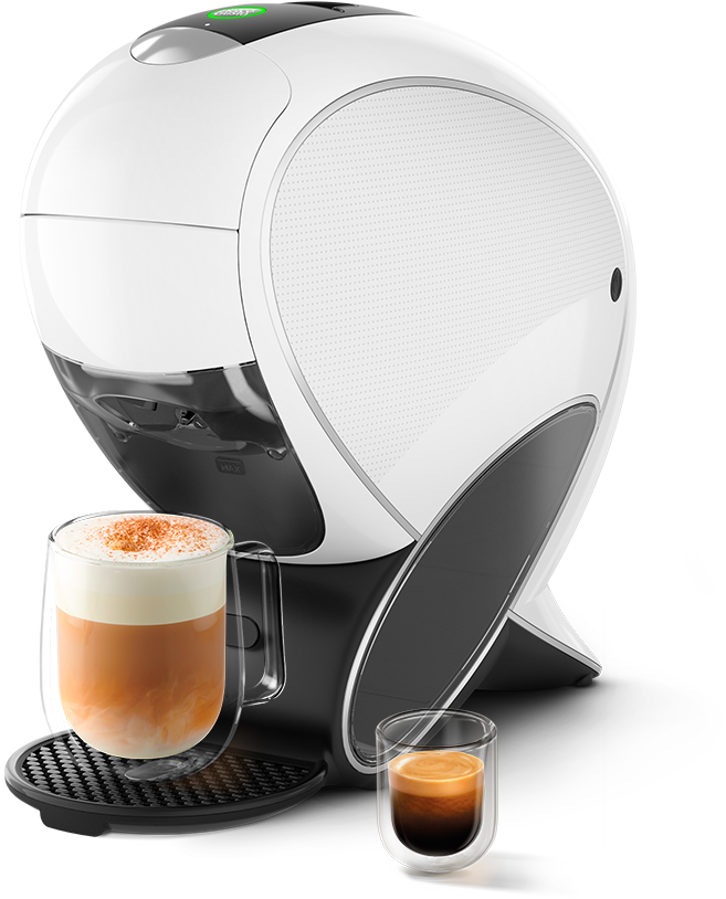 NEO Latte machine with a variety of drinks