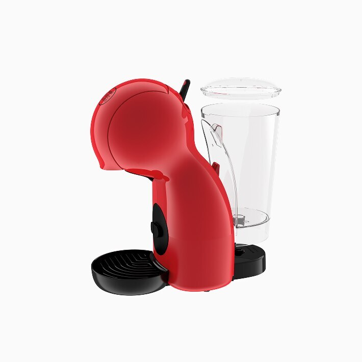 Macchina da caffè Piccolo rossa decostruita.