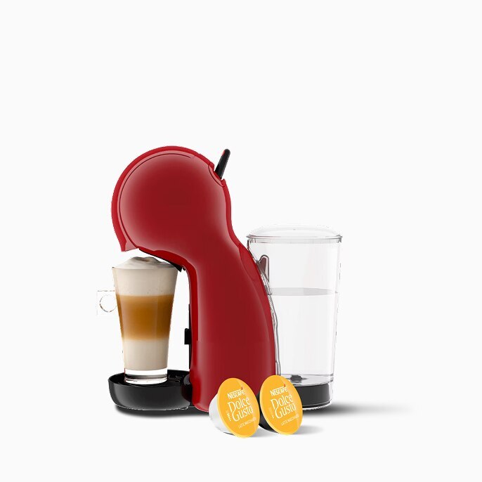 Red Piccolo coffee machine.